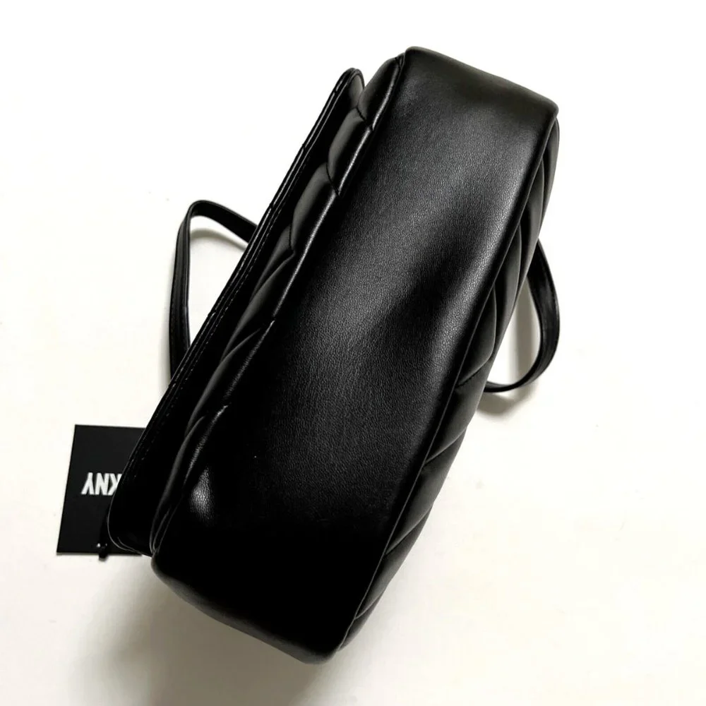 NWT DKNY Veronica Quilted Crossbody Shoulder Bag + Matching Wallet Set Black